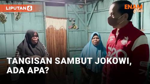 VIDEO: Gemetar di Tengah Kegelapan, Nangis Sambut Presiden Jokowi