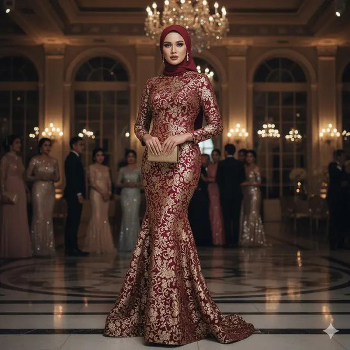 7 Model Dress Brokat Panjang, Anggun dan Elegan untuk Berbagai Acara di 2025