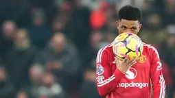 Gol-gol tersebut membuat Amad kini telah mencetak enam gol dan enam assist bagi Man United, terbanyak dari semua pemain lain. (AP Photo/Dave Thompson)