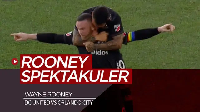 Berita video momen gol spektakuler Wayne Rooney dari tengah lapangan di MLS (Major League Soccer) saat DC United mengalahkan Orlando City 1-0, Rabu (26/6/2019).