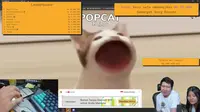 Windah Basudara bermain Popcat dalam acara live streaming untuk mantan kiper Timnas Indonesia Kurnia Meiga (YouTube Windah Basudara)