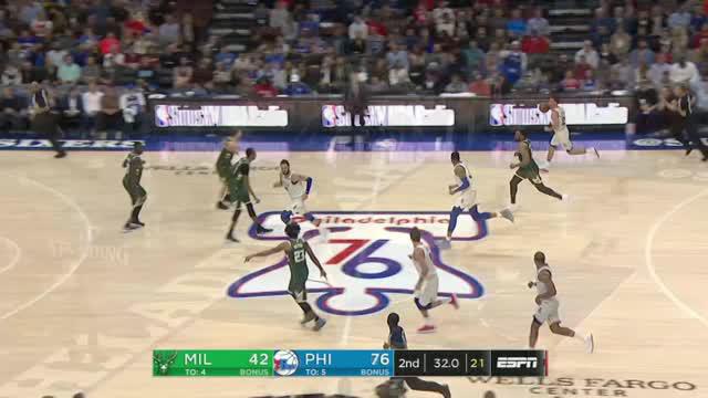 Berita video game recap NBA 2017-2018 antara Philadelphia 76ers melawan Milwaukee Bucks dengan skor 130-95.