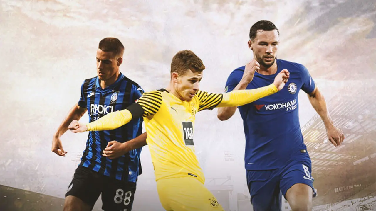 Ilustrasi - Mario Pasalic, Thorgan Hazard, dan Danny Drinkwater