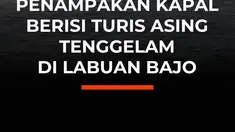 Kapal pinisi Yukai yang membawa wisatawan tenggelam di perairan Tanjung Seture, Labuan Bajo, Manggarai Barat, NTT, Minggu (27/9/2026). Kapal baru sekitar 15 menit berlayar dari Pelabuhan Marina Labuan Bajo menuju Pulau Komodo sebelum menabrak karang dangkal atau taka.

Total 13 penumpang yang ter...