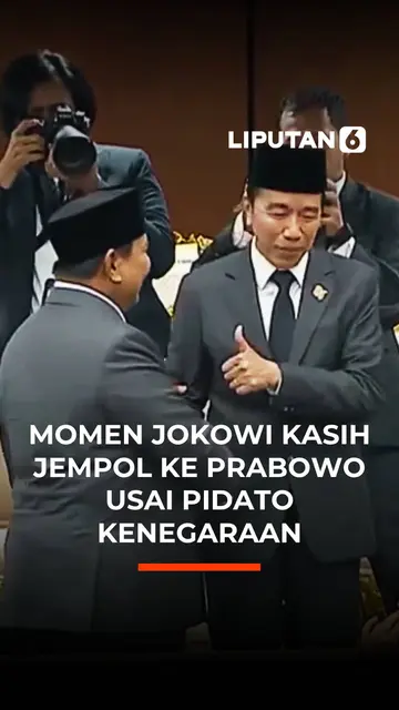 Momen Jokowi Kasih Jempol ke Prabowo Usai Pidato Kenegaraan