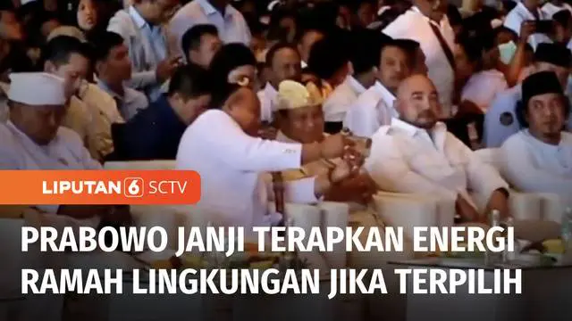 Capres nomor urut 2, Prabowo Subianto menjanjikan Indonesia menjadi salah satu dari sedikit negara yang menerapkan energi ramah lingkungan jika dirinya bersama Cawapres Gibran mendapat mandat dari rakyat. Di Denpasar, Bali, sekalian berkampanye Prabo...