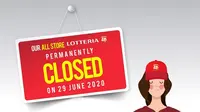 Lotteria akan menutup seluruh gerainya di Indonesia mulai 29 Juni 2020 (Dok.Instagram/@lotteriaindonesia/https://www.instagram.com/p/CBnGQIvAsjr/Komarudin)