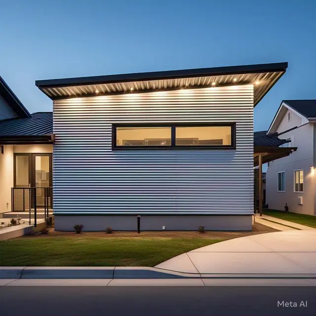 Model Rumah Minimalis Atap Dak Cor dengan Aksen Garis