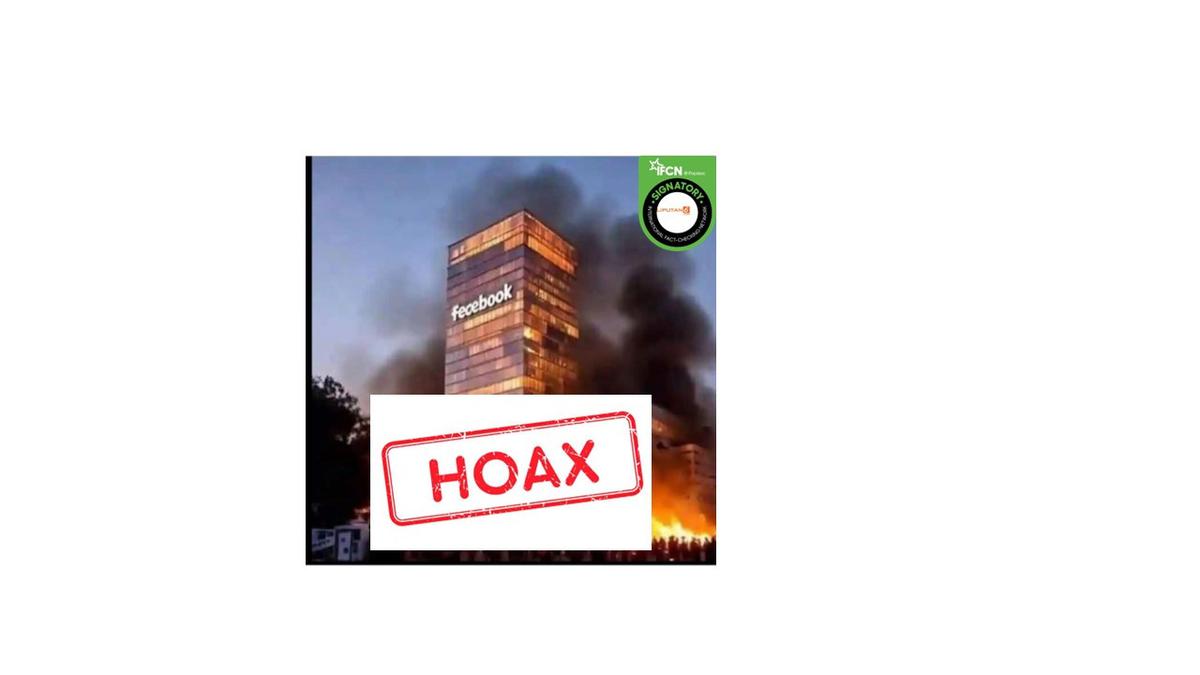 Cek Fakta: Hoaks Foto Gedung Facebook di Los Angeles Terbakar