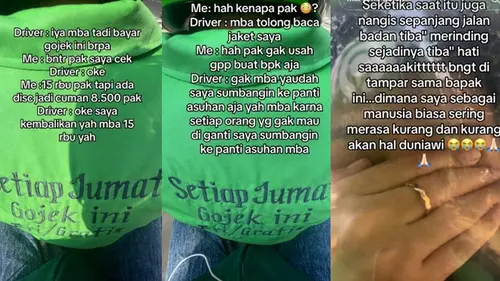 Viral Penumpang Menangis Sepanjang Jalan, Tersentuh Driver Ojol Gratiskan  Ongkos Setiap Jumat - Lifestyle Liputan6.com