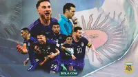 Piala Dunia 2022 - Ilustrasi Timnas Argentina (Bola.com/Adreanus Titus)