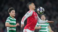 Arsenal sukses mengamankan langkah ke babak semifinal Liga Champions setelah bermain imbang 0-0 kontra Sporting CP di Emirates Stadium, Kamis (16/4/2026) dini hari WIB. (AP Photo/Kin Cheung)