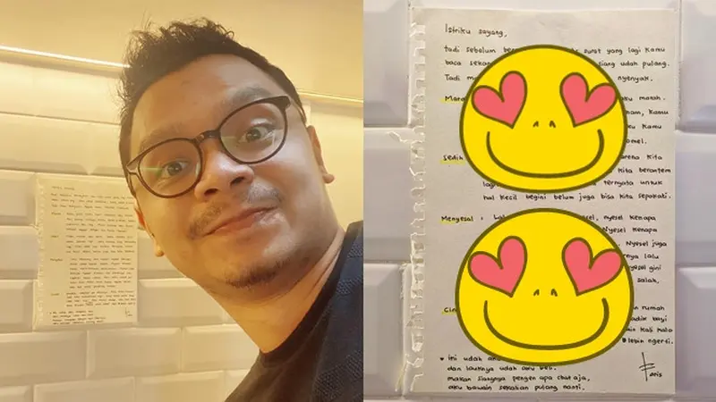 Viral Suami Tempel Surat di Tembok Dapur Buat Istri, Isinya Bikin Baper