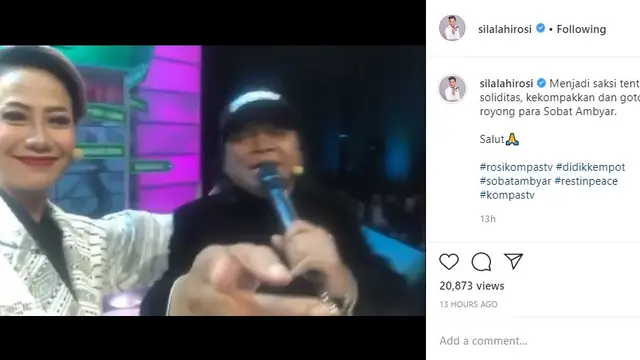 Didi Kempot - Rosianna Silalahi (Foto: Instagram/@silalahirosi)