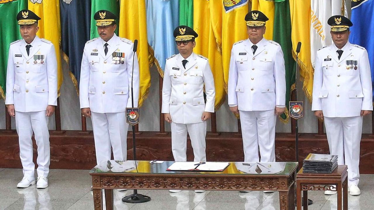 Acara pelantikan sembilan Pj Gubernur dilangsungkan pukul 09.17 WIB.
