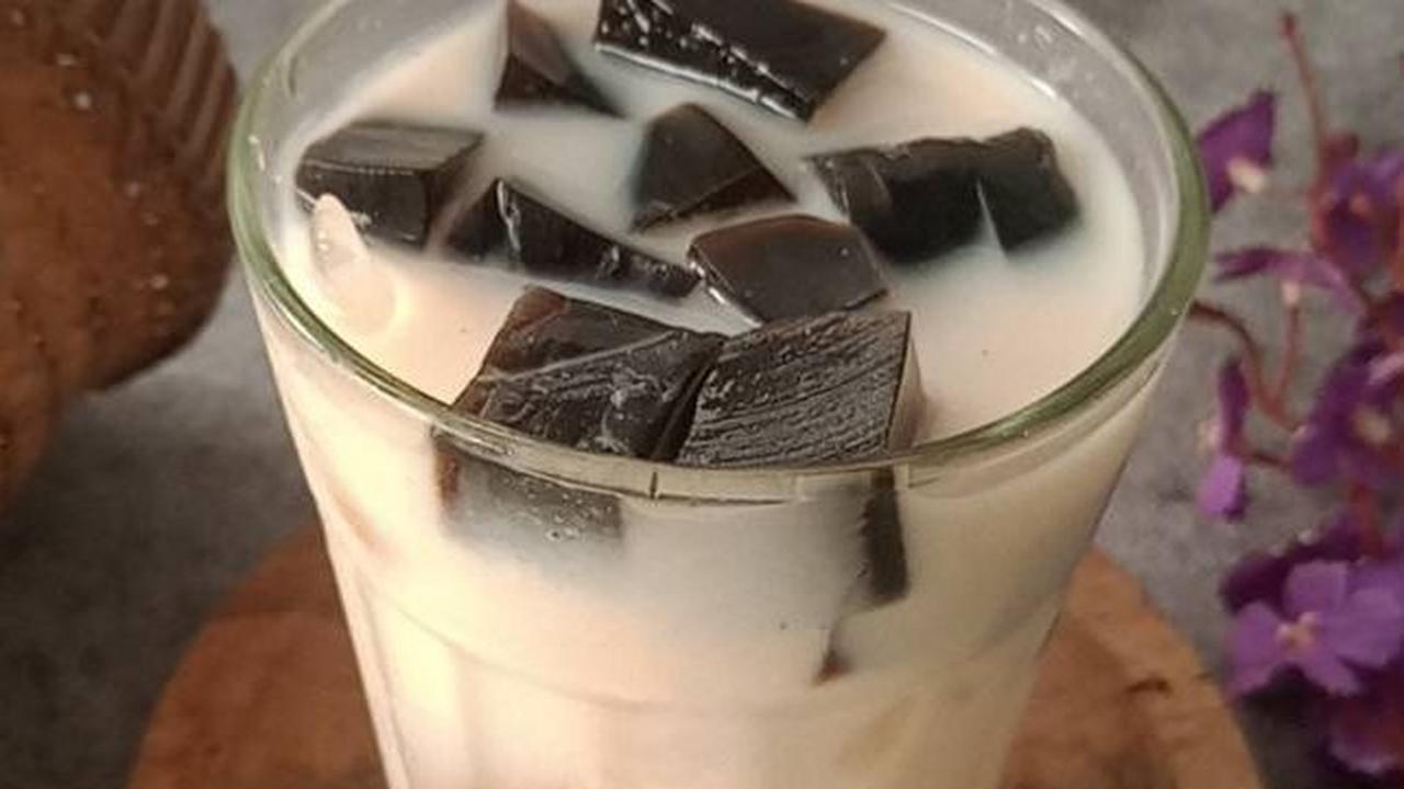 Resep Roasted Milk Tea: Cincau