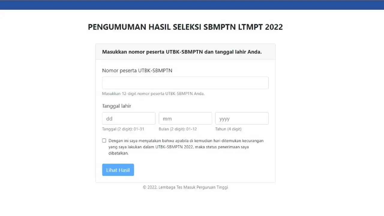 Cara melihat nilai UTBK bisa langsung melalui laman resmi Lembaga Tes Masuk Perguruan Tinggi (LTMPT).