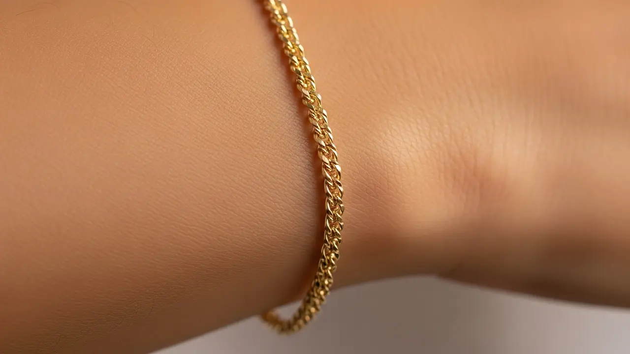 Gelang Rantai Singapura Tipis