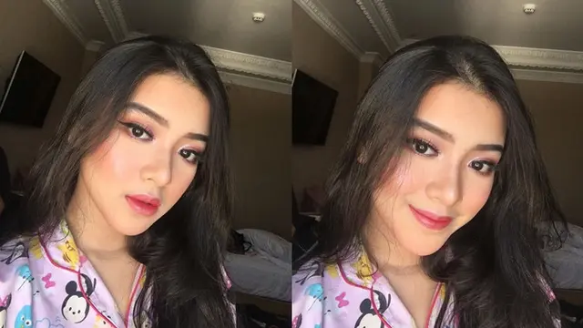 Tiara Anugrah terlihat cantik dengan riasan yang tidak begitu tebal di wajahnya.