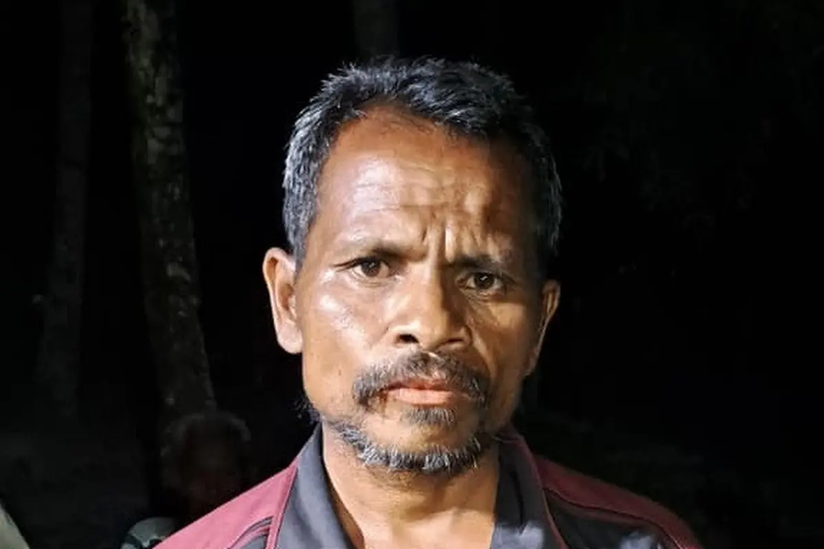 DT, pelaku pembunuhan nenek 66 tahun di Kabupaten Kupang, NTT (Liputan6.com/Ola Keda)