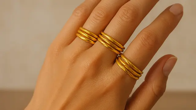 Model Cincin Lilit Emas 24 Karat yang Unik dan Stylish/Ilustrasi AI