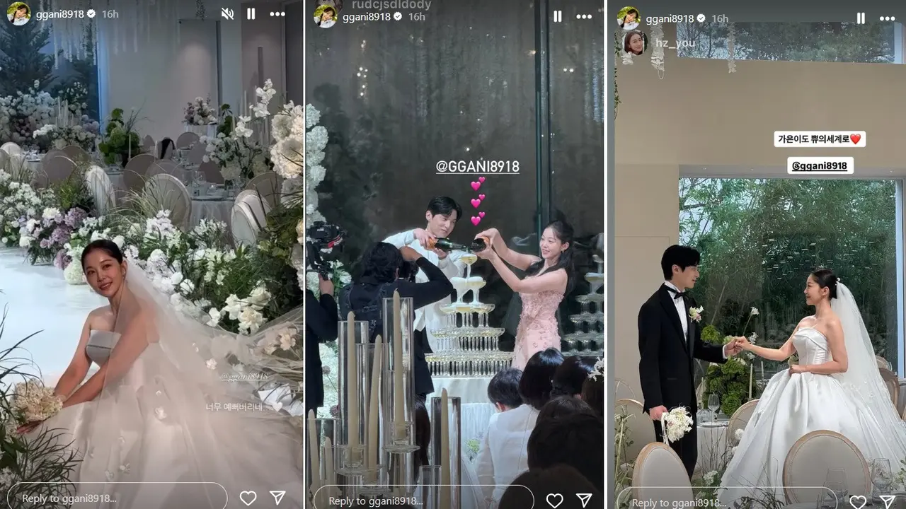 Aktris Korea Kim Ga Eun menikah. (Instagram/ ggani8918)