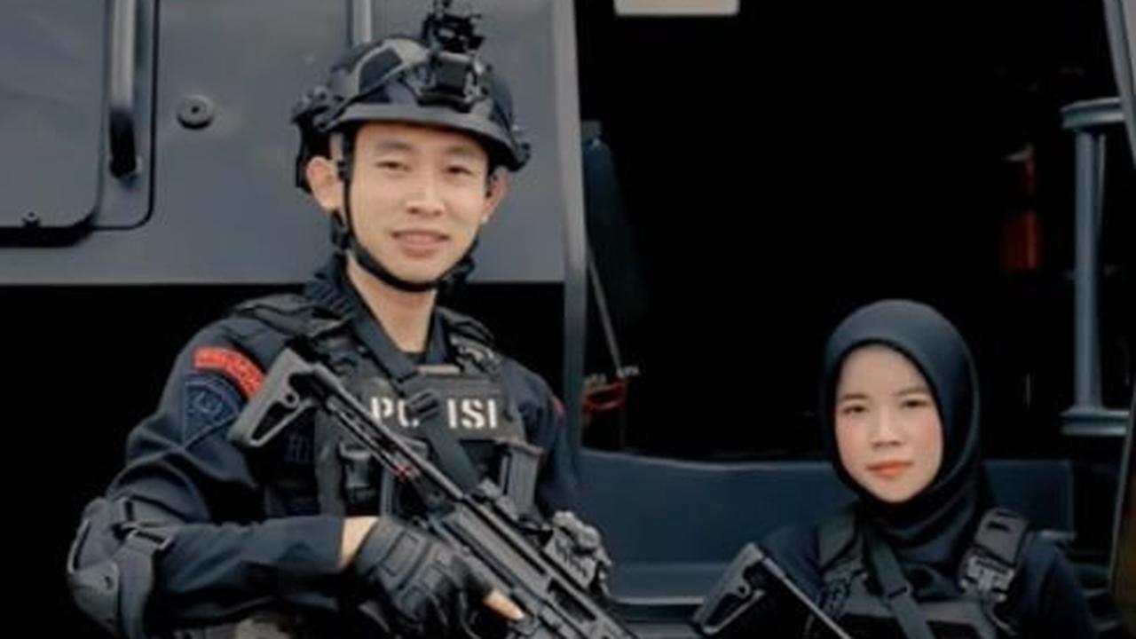 Viral Gaya Prewedding Anggota Brimob yang Curi Perhatian, Begini Potretnya