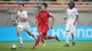 Mathis Amougou jadi penentu kemenangan Prancis U-17 lewat gol cepat di menit kedua. (Doc. LOC WCU17/BRY)