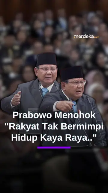 Prabowo Blak-blakan ke DPR: Rakyat Tak Bermimpi Hidup Kaya Raya, Tapi..