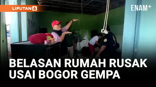 VIDEO: 1 Warga Tertimpa Plafon usai Bogor Dilanda Gempa