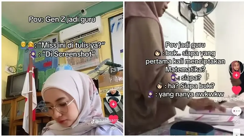 6 POV Gen Z ketika Jadi Guru Ini Bikin Ngakak, Bak Teman Sendiri dengan Murid