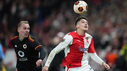 AS Roma dipaksa mengaku kalah oleh tuan rumah Slavia Praha dengan skor 0-2. (AP Photo/Petr David Josek)