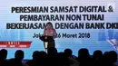 Kapolda Metro Jaya Irjen Pol Idham Aziz memberi sambutan saat peresmian Samsat Digital dan Pembayaran Non Tunai di Jakarta, Senin (26/3). Sistem ini kerja sama antara Dirlantas Polda Metro Jaya dengan Bank DKI. (Merdeka.com/Iqbal Nugroho)