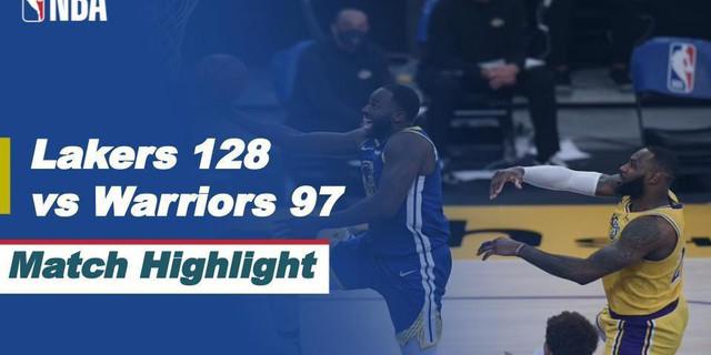 VIDEO: Highlights NBA, LA Lakers Kalahkan Golden State Warriors 128-97