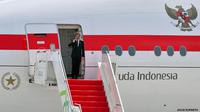 Presiden Jokowi melakukan kunjungan luar negeri perdananya di masa pandemi Covid-19 dengan menggunakan pesawat Garuda Indonesia (dok: KBUMN)