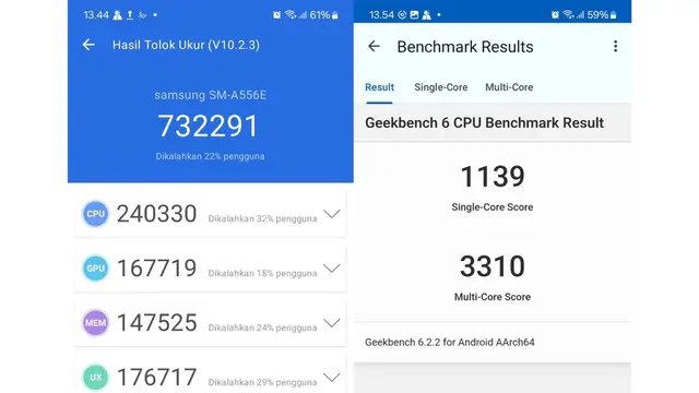 Benchmark Galaxy A55 5G