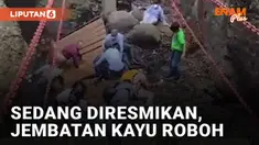 Jembatan kayu roboh setelah direnovasi dan hendak diresmikan viral di media sosial