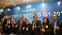 Sepanjang kuartal I tahun 2018, PT Bank Pembangunan Daerah Jawa Barat dan Banten Tbk (Bank BJB) berhasil menyalurkan kredit hingga Rp 71 triliun.