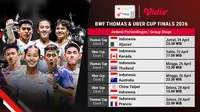 Link Live Streaming Piala Thomas 2026: Indonesia Vs Thailand