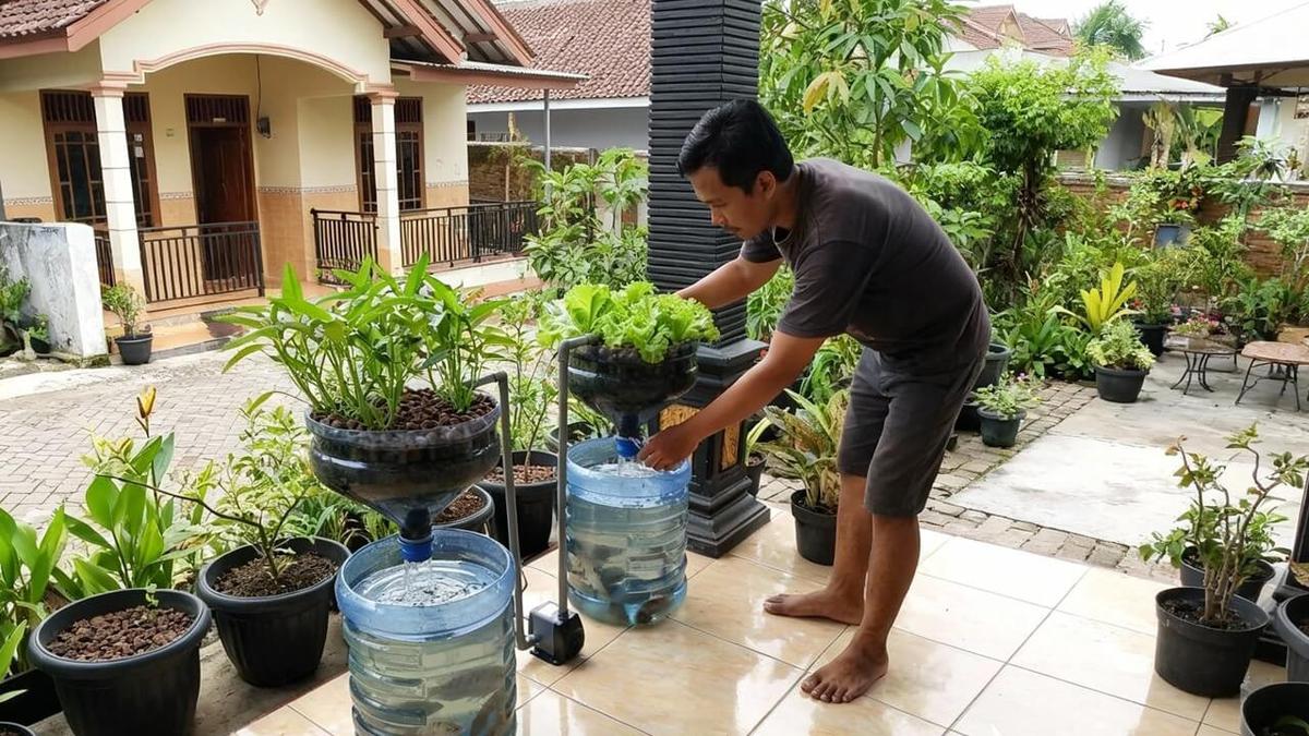 Tips Bikin Aquaponik di Galon Bekas Anti Bau, Rumah Tetap Nyaman Tanpa Aroma Amis