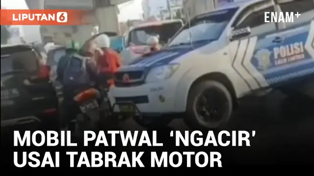 Mobil Patwal Polisi Tabrak Pemotor di Makassar