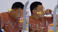 Viral Aksi Bapak-Bapak Minum Pakai Sedotan Ini Malah Bikin Geleng Kepala