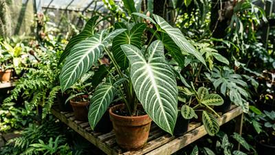 Mengenal Caladium Lindenii dengan Tulang Daun Putih yang Mencolok untuk Koleksi di Rumah
