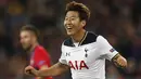 Pemain asal Korea Selatan, Son Heung-min menjadi momok menakutkan saat membawa timnya mengalahkan CSKA Moscow 1-0 pada lanjutan Liga Champions grup E di CSKA Stadium, Rabu (28/9/2016) dini hari WIB. (Action Images via Reuters / John Sibley)