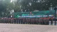 Apel gelar pasukan pengamanan Pemilu 2024 di Lapangan Benteng, Kota Medan, Kamis, 1 Februari 2024