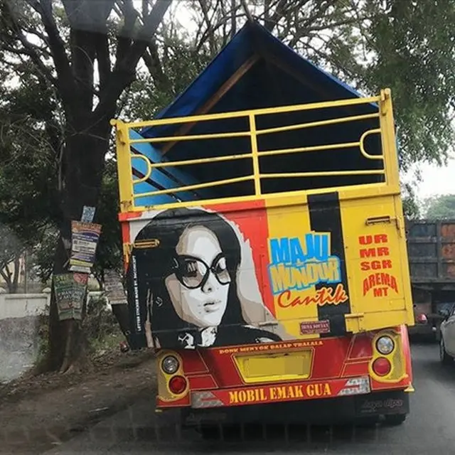 Selain Franda, Ini 7 Potret Wajah Seleb yang Hiasi Bak Truk