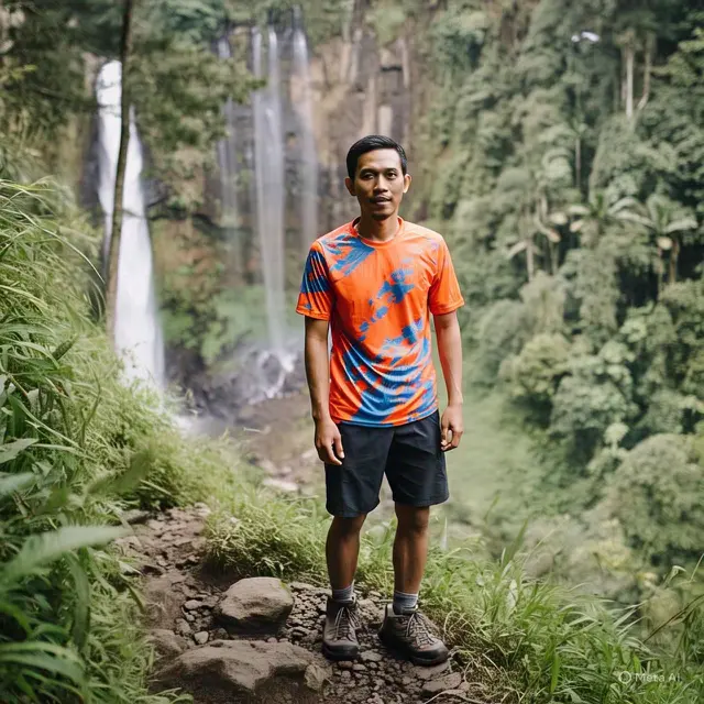 Outfit ke Gunung untuk Pria (Image by Meta AI)
