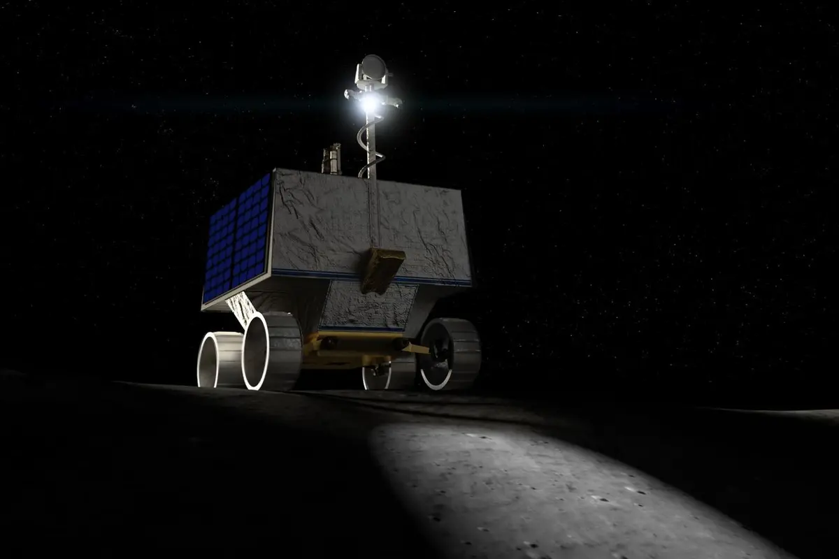 VIPER (Volatiles Investigating Polar Exploration Rover) akan mendarat di dekat kutub selatan bulan. foto: NASA