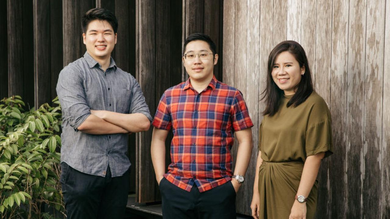 Para pendiri aplikasi Whiz: Dominic Sumarli, Agnes Lie, dan Frederick Widjaja. Dok: Whiz