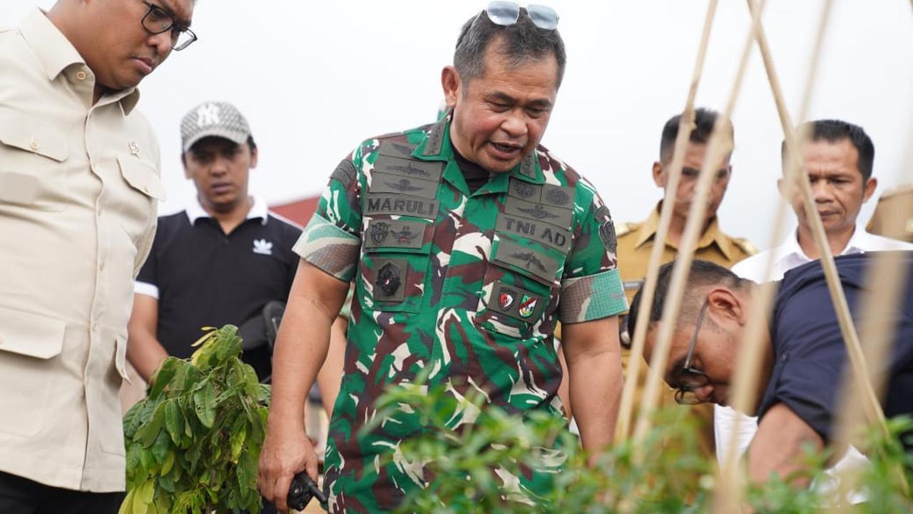 Kasad dan Wamentan Resmikan Sarana Pengairan Ribuan Hektare Sawah di Sukabumi